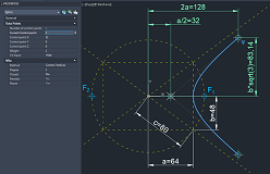 Hyperbola in AutoCAD